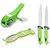 4 pcs Combo Of 2 Knives, 1 Peeler And 1 Veg. Cutter (Assorted)