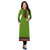 Rise On Fab Designer Red And Mehndi Color indo cotton semi Stitched Printed Combo Kurti (RED+MEDI)