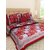 Dinesh Enterprises 1 Double Cottan Bed Sheet With Pilow Cover (Red Colour)