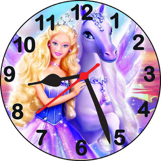 3d barbie horse2 wall clock