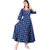 Women's Full Length Blue Maxi Jaipuri Gown Dress