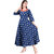 Women's Full Length Blue Maxi Jaipuri Gown Dress