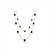 Delightful Multilayer Cube Gold Plated Chain Necklace with Square Black Beaded For Women & Girls