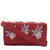 TARUSA Maroon Suede Embroidered Motif Sling Bag For Women