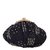 TARUSA Black Net Abstract Embroidery Clutch For Women