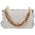 TARUSA Silver White Synthetic Geometric Texture Clutch For Women