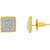 Asmitta Fascinating Square Shape American Diamond Gold Plated Stud Earring For Women