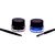 Music Flower Long Wear Gel Eyeliner Smudge Proof  Waterproof (BlackBlue) 3g With 2 Expert Eyeliner Brushes