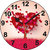 3d designer heart3 wall clock