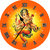 3d orange ganeshji wall clock