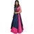 Dwarkesh Fashion pink Bangalore Silk Anarkali Gown Semi-Stitched Suit (pink punam)