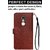 CLICKAWAY Redmi Note 4 Leather Flip Cover Brown