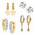 CreateAwitty Non Plated Contemporary Pack Of 4 Pair of Earrings For Women