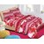 3D Double Bedsheet with 2 pillow Covers Fabric-Glace Cotton