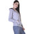 Christy World Grey Lycra Zippered Jackets Jacket For Women