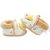 Neska Moda Baby Boys and Girls Soft Cream Cotton Fur Booties For 0 To 12 Month BT105