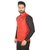 Wearza Men's Red Woven Cotton Blend Sleevless Rounded Bottom Nehru and Modi Jacket Ethnic Style For Party Wear, Sizes S-XXXL