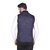 Wearza Men's Navy Blue Woven Cotton Blend Sleevless Rounded Bottom Nehru and Modi Jacket Ethnic Style For Party Wear, Sizes S-XXXL