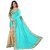 TexStile sarees womens Party wear Designer Sarees with Blouse Pieces(Sargam Cyan sari)