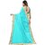 TexStile sarees womens Party wear Designer Sarees with Blouse Pieces(Sargam Cyan sari)