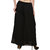 BuyNewTrend Black Orange Plain Georgette Palazzo Pant For Women (Pack of 2)