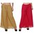 BuyNewTrend Beige Pink Plain Georgette Palazzo Pant For Women (Pack of 2)
