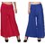 BuyNewTrend Pink Royal Blue Plain Lycra Palazzo Pant For Women (Pack of 2)