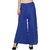 BuyNewTrend Pink Royal Blue Plain Lycra Palazzo Pant For Women (Pack of 2)