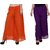 BuyNewTrend Orange Purple Plain Georgette Palazzo Pant For Women (Pack of 2)