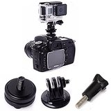 SHOPEE BRANDED 1/4' Hot Shoe Adapter +Tripod Mount +Screw for sony canon nikon DSLR for Gopro 5/4/3+ SJCAM Xiaoyi