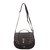 Envie Faux Leather Solid Black Magnetic Snap Closure Sling Bag