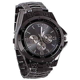 black metal belt watches