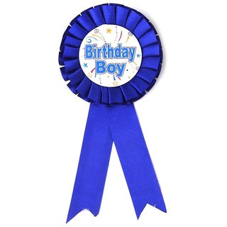 Buy Birthday Boy Award Ribbon Badge Party Favor Dark Blue Online @ ₹301 ...
