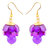 Deals e Unique Fashion Earring Jhumki Traditional Chiku Hanging With Glass Beads Purple