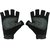 Strauss Comfort Velvet / Stretchback Cut Finger Gloves Medium (Black/Red)