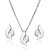 RM Jewellers 92.5 Sterling Silver American Diamond Life Style Pendant Set For Women ( RMJPS88874 )