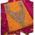 Orange chanderi embroidery semi stitched salwar suit