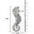 Mahi Rhodium Plated Gleaming Crystal Sea Horse Unisex Brooch Pin BP1101011R