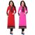 Rise On Fab Designer Red And Baby Pink Color indo cotton semi Stitched Printed Combo Kurti (RED+BABY)