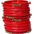 Anu Designing Red Glass Bangles Set of 12 For Women