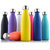 Hydra insulated plastic water bottle 1000ml - set of 4 ( color may vary)