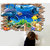 3D Underwater World Colorful Wall Sticker - Multicolor