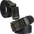 Sunshopping Formal Brown and Black Leather Clamp Buckle Belt For Men (Pack of 2)