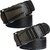 Sunshopping mens black leatherite auto lock buckle belt (pack of two)