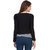 BuyNewTrend Cotton Lycra Black Shrug with Top For Women