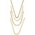 Sparkling Combo of Four Gold Plated 22' Inches Chains for Boys and Men