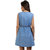 BuyNewTrend Blue Sleeveless Denim Dress For Women
