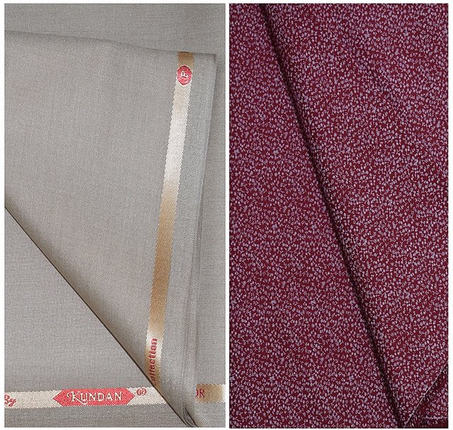 Buy KUNDAN SULZ GWALIOR Men's Pure Cotton Linen Shirt & Kurta Fabric (2  Pieces Un-Stitch Fabric) at