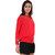 BuyNewTrend Red Crepe Neck-Lace Top For Women