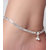 full stone box chain silver plated payal anklet